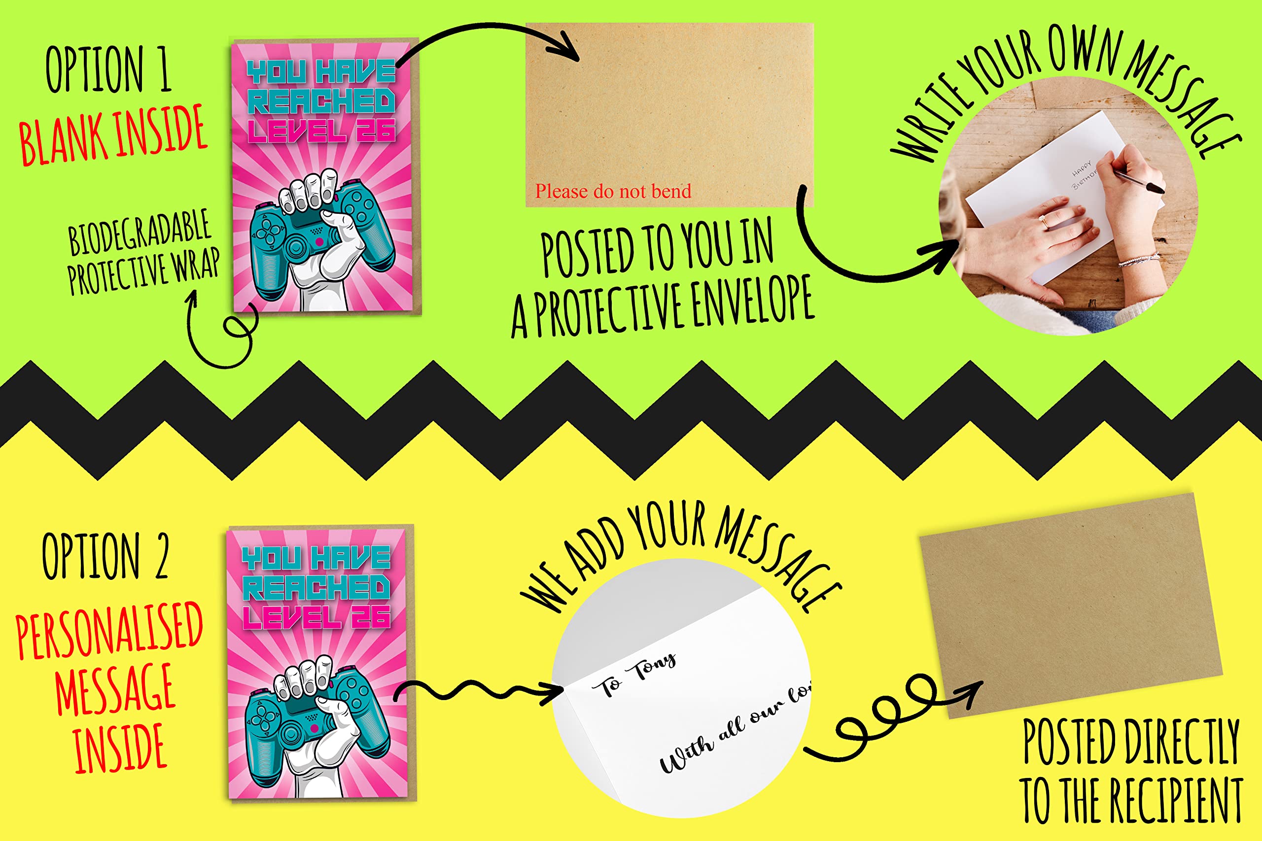 Carte D'Anniversaire Joueur Jeu Vidéo Joueur Carte De Félicitations Pour Anniversaire Level Up