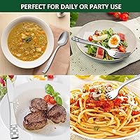 Vista 3 de Juego de cubiertos de 20 piezas para 4 – Juego de cubiertos de acero inoxidable, duradero pulido espejo y apto para lavavajillas, incluye tenedores