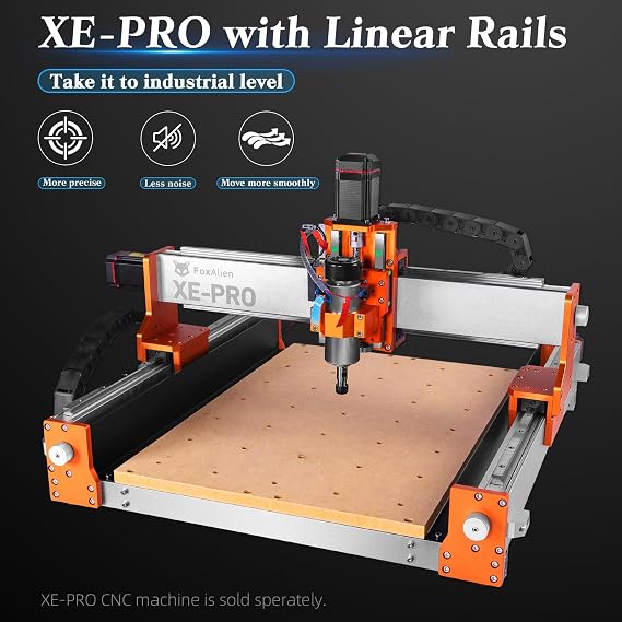 FoxAlien X & Y axis Linear Guide Rails Upgrade Kit for XE-PRO CNC Router Machine Engraving Accuracy Improve
