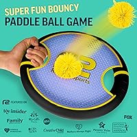 Vista 2 de Divertido juego de remo hinchable y lanzamiento y atrapamiento de bolas agresivas – Fácil de usar para niños de todas las edades – Diseño de espuma