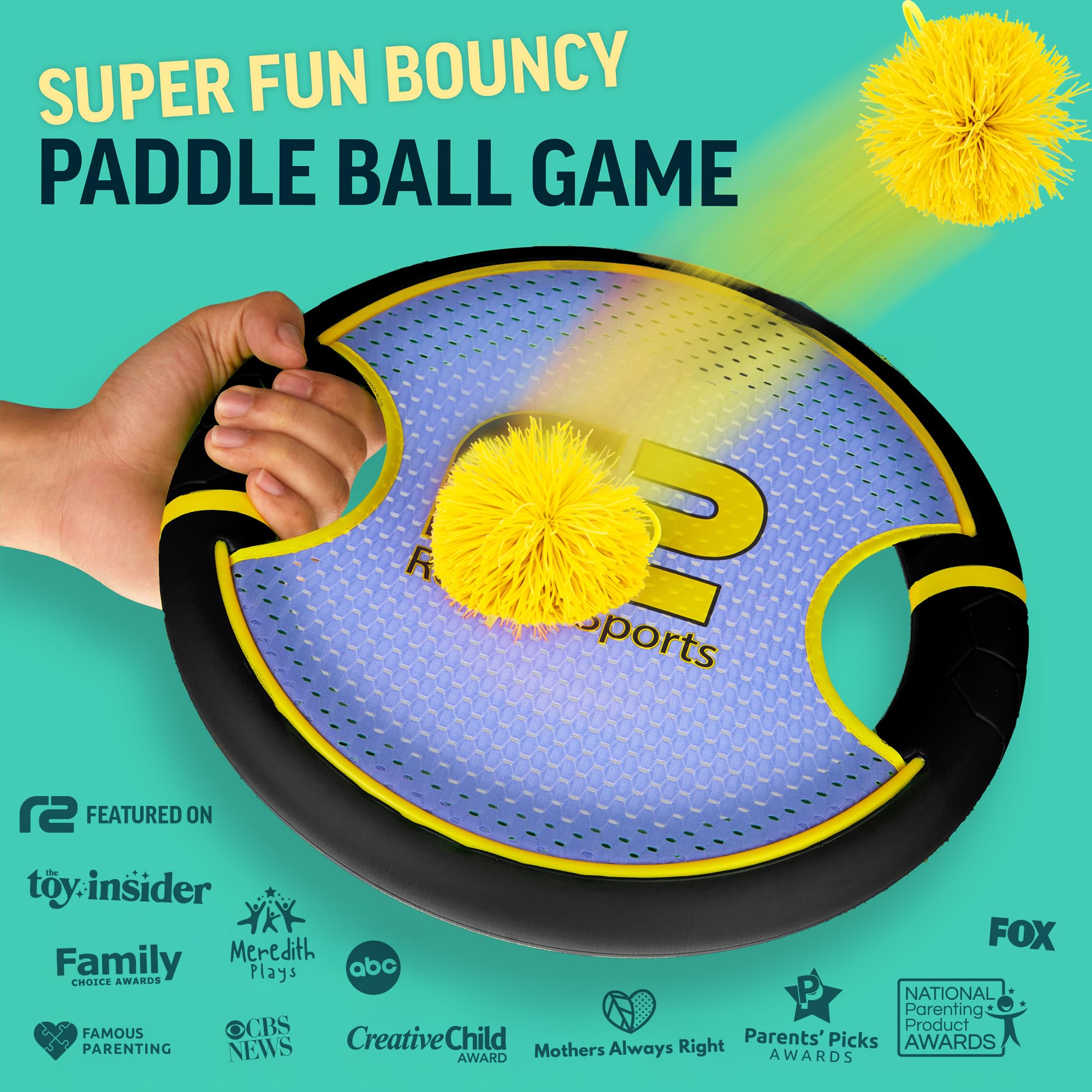 Wurf- und Fangspiel für Kinder, Geschenke für Jungen und Mädchen, Paddelballspiel, Geschenkideen und Spiele, Wurf- und Fangball-Set für Hinterhofsport, beste Geschenke für Kinder 2023, Alter 4, 5, 6,