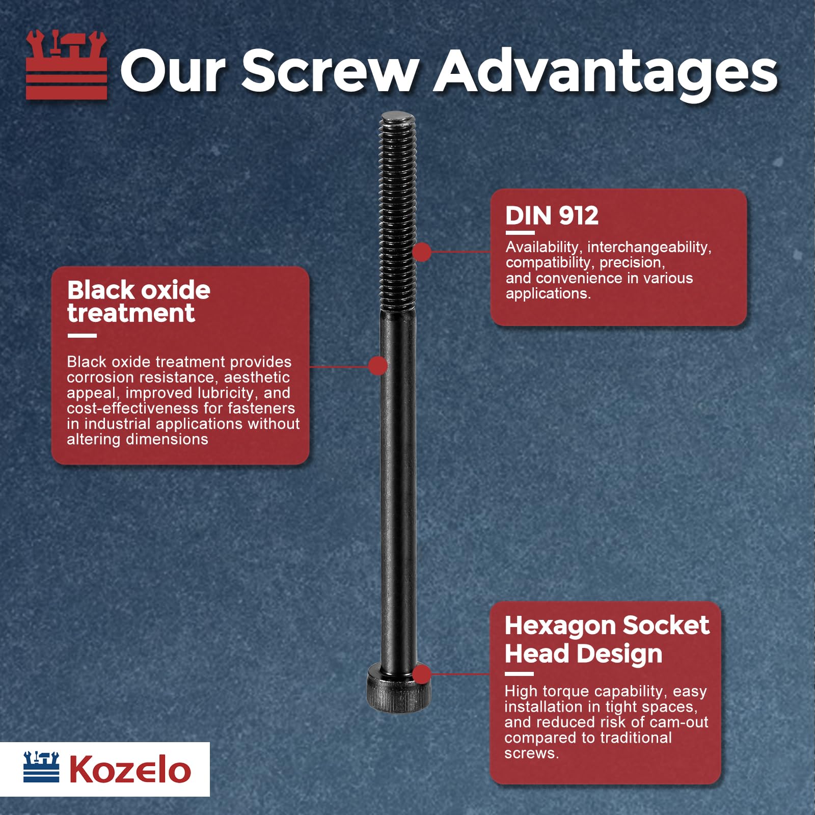 Kozelo 10pcs Socket Head Cap Screws - Image 3