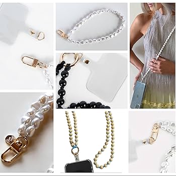Luna Lucia Pearl Crossbody Phone Chain, Cell Phone Lanyard