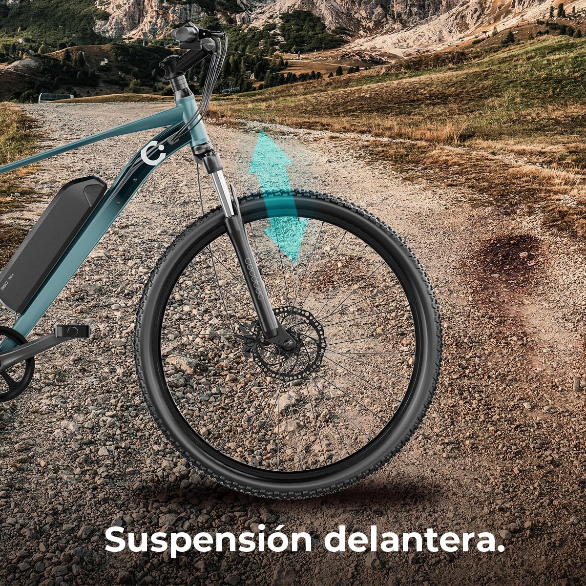 Cecotec Bicicleta Eléctrica de Montaña 27,5" y 29", hasta 55-120km de autonomía, Doble y Simple suspensión, Cambio Shimano 7-24 velocidades, Disco de Freno hidráulico