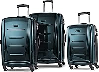 Vista 194 de Samsonite Winfield 2 Equipaje rígido con ruedas giratorias, Azul profundo, Juego de 3 piezas (20/24/28)