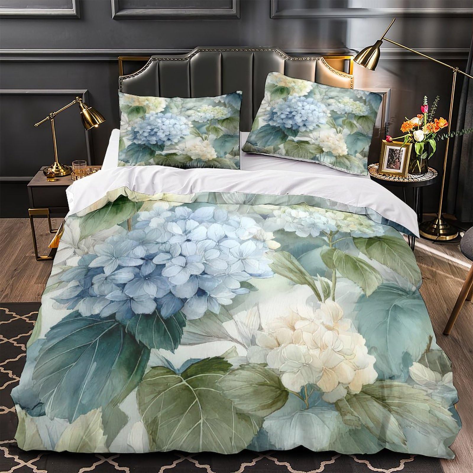 Parure de lit microfibre colibri housse de couette 220x240 légère et respirante