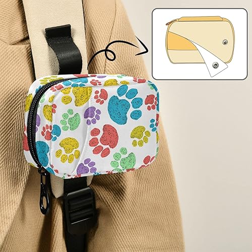 Miniatura 7 de Pastillero de viaje con diseño de pata de perro en acuarela, portátil, semanal, pastillero, contenedor de 7 días, organizador de píldoras, soporte