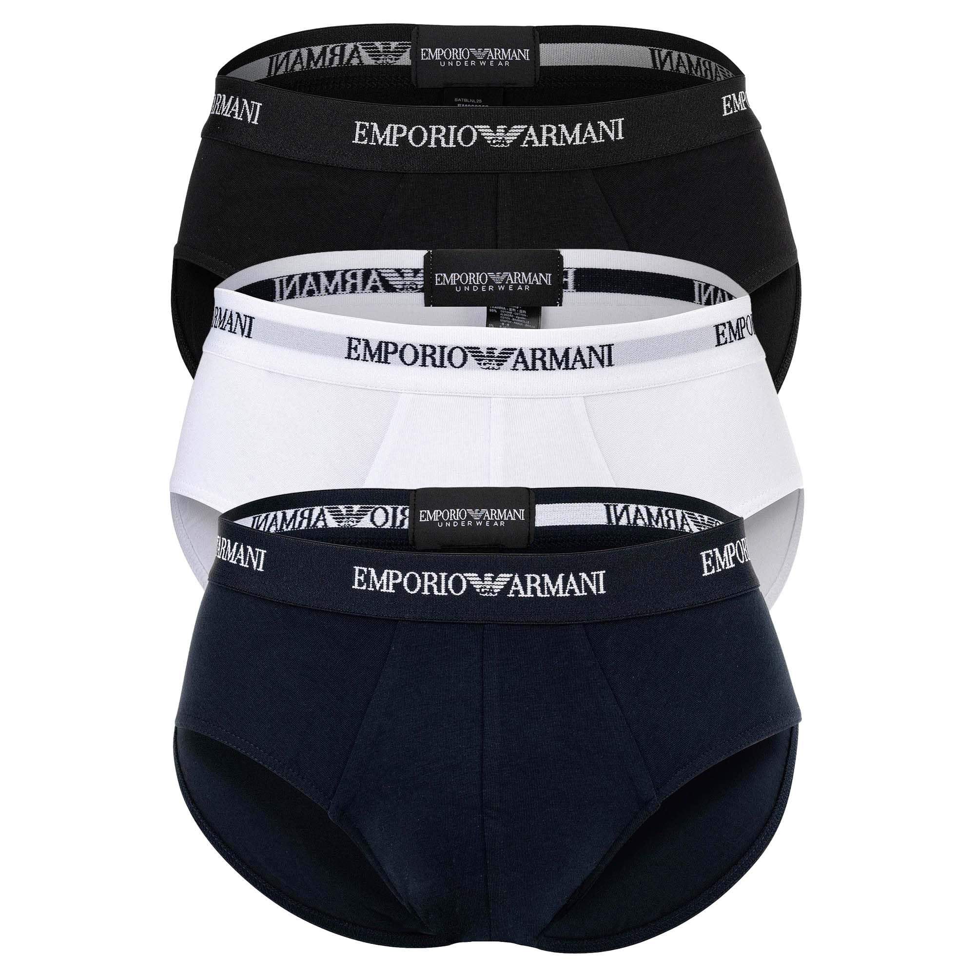 Emporio Armani 3-Pack Brief Mutande da Uomo Uomo