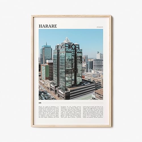 Póster de viaje Harare, arte de pared de Harare, impresión de póster de Harare, foto de Harare, decoración de Harare, Zimbabwe