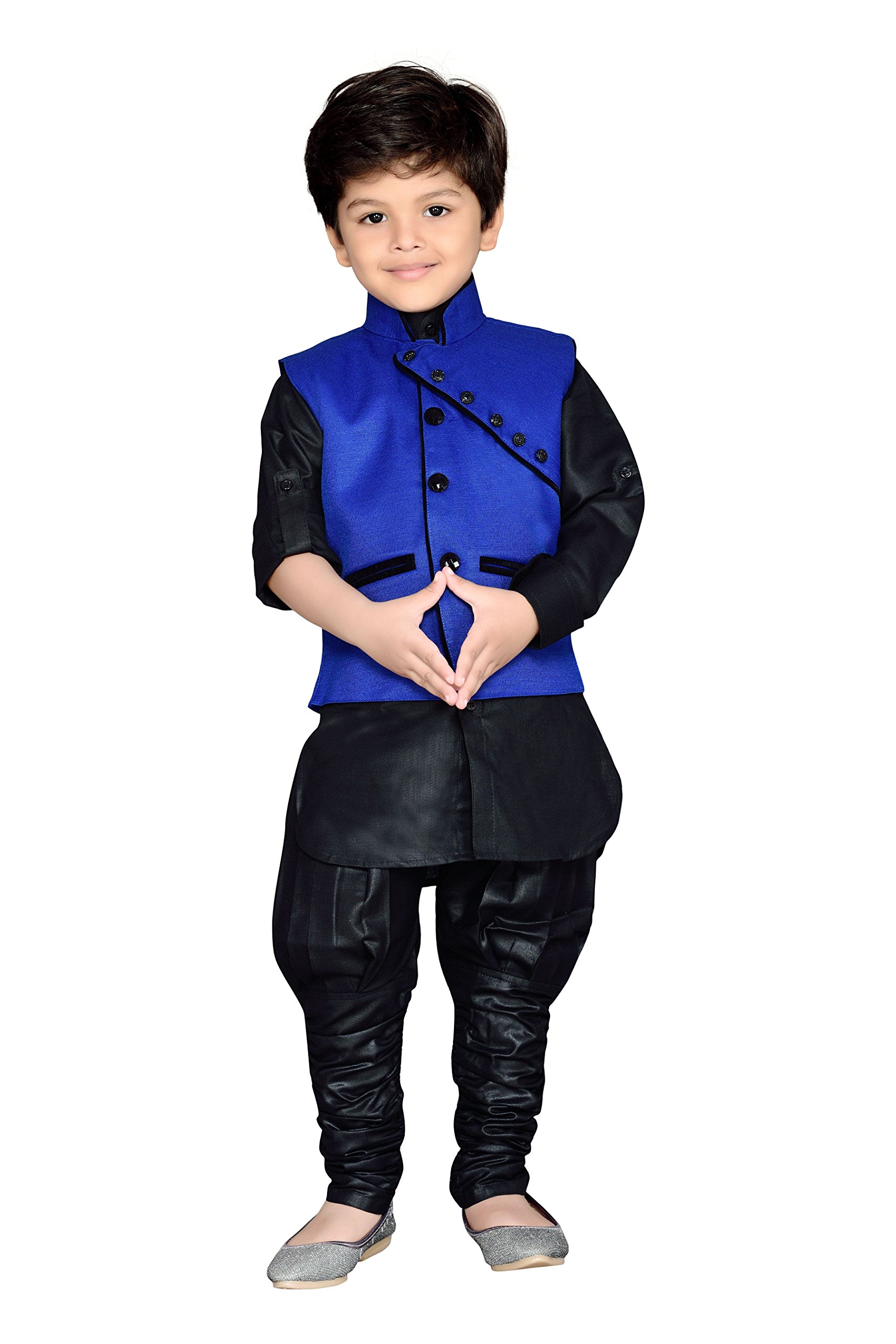 AJ DEZINES® Kids Ethnic Wear Kurta Pyjama Waistcoat Set for Boys