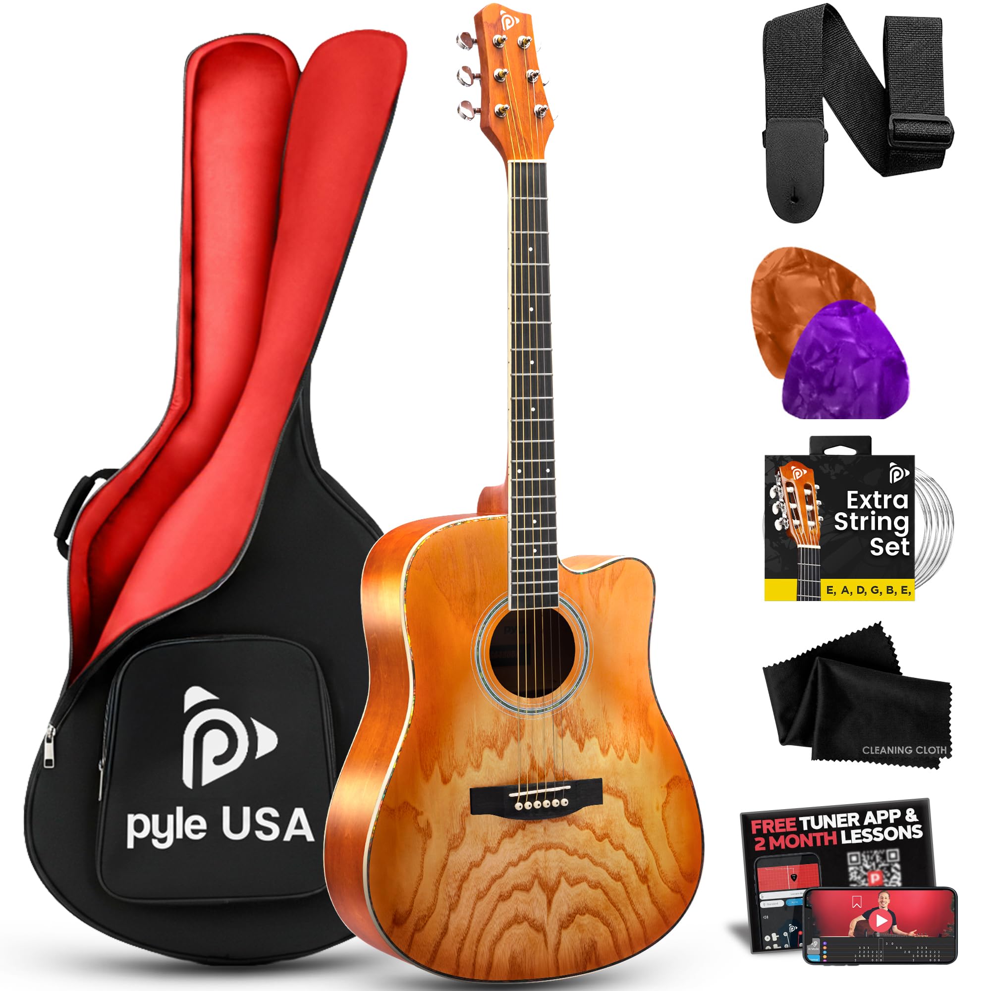 Amazon.com: Pyle Steel String Acoustic Guitar Kit, 41