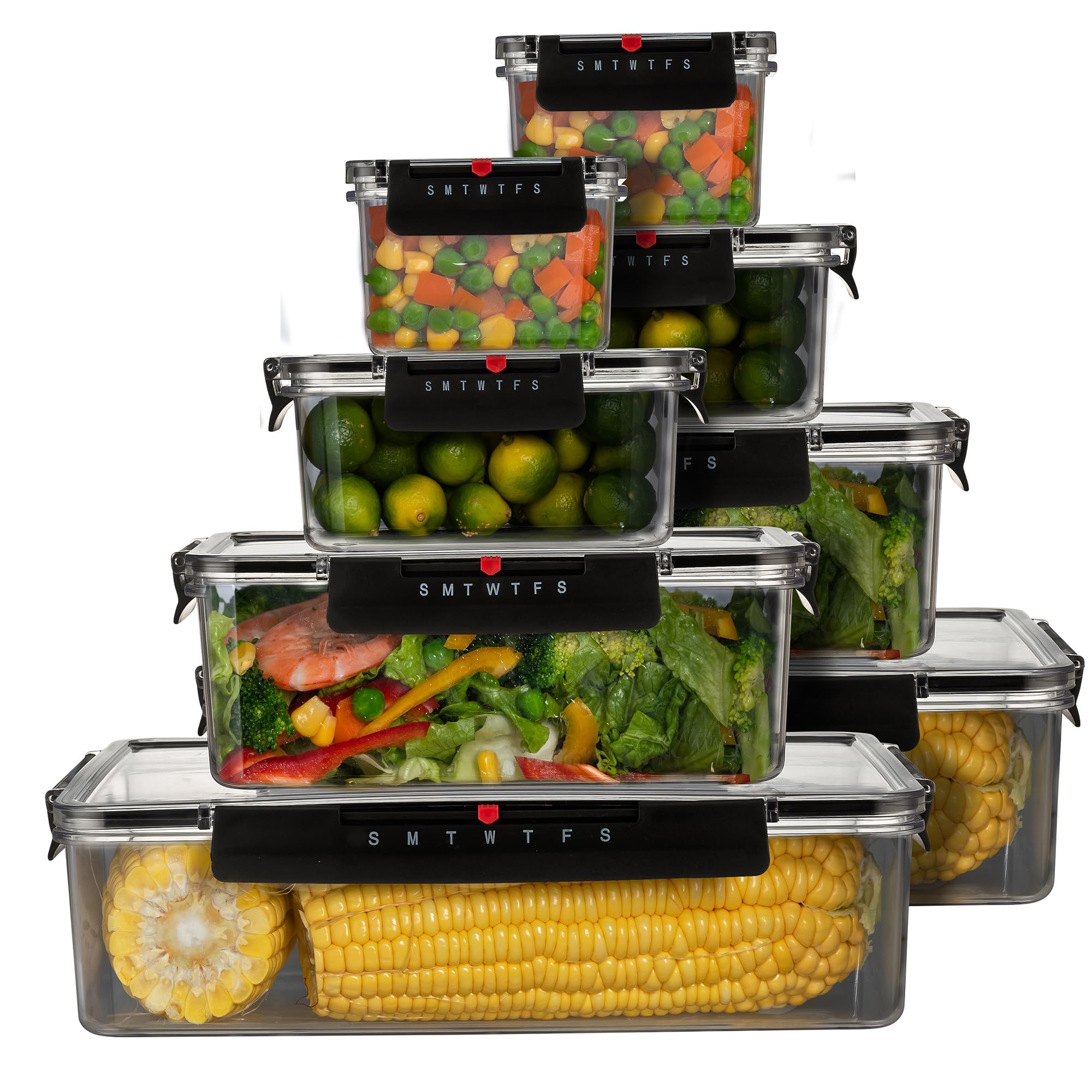 Chef's Path 16 Piece Food Storage Containers Set with Date Dial Lids (8