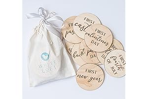 Baby's First Holiday Milestone Wood - Engraved Birch Photoshoot Props