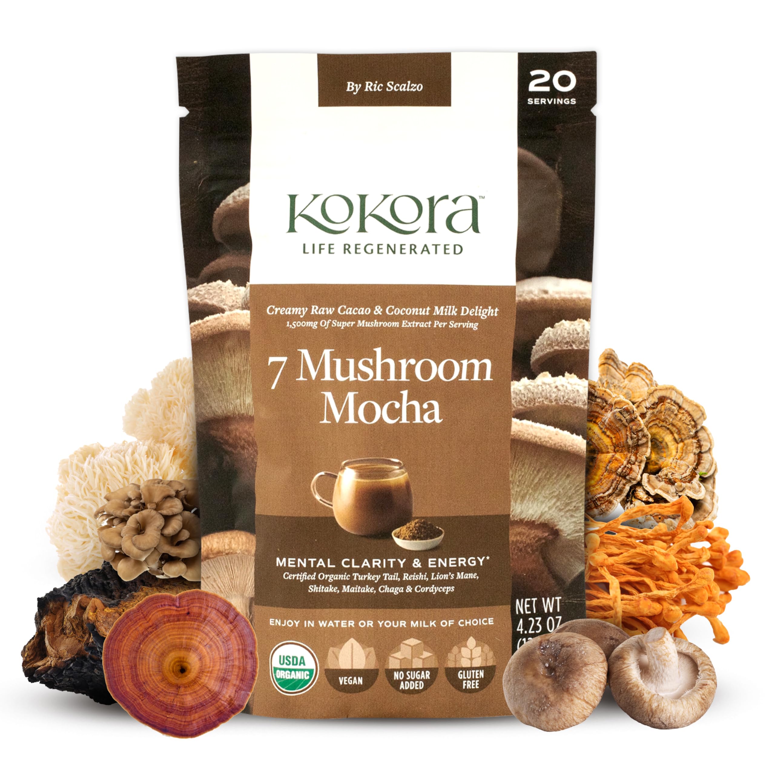 Amazon.com: kokora 7 Mushroom Mocha - Energizes & Promotes Mental