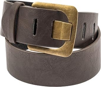 Gary Majdell Sport Mens 2" Genuine Leather Single Loop Dress Belt with Single Prong Metal and Embossed Buckles
