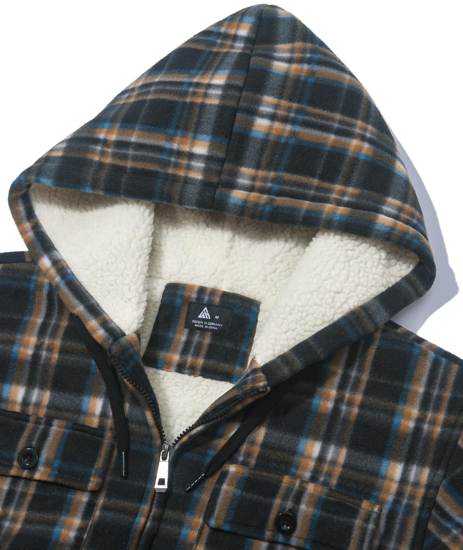 SwissWell Camicia Boscaiolo Uomo Giacca Flanella a Quadri Spessi Fodera di Peluche Felpa Cappuccio Foderata Casual Uomo Felpa con Cappuccio in pile Giacca Invernale con Tasca