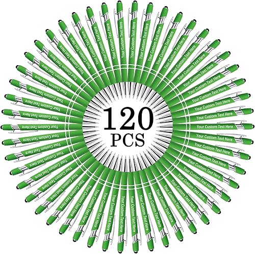 Vista 86 de Aolun Bolígrafo personalizado, bolígrafo grabado personalizado con lápiz capacitivo, metal suave al tacto, introduce el nombre, logotipo o mensaje