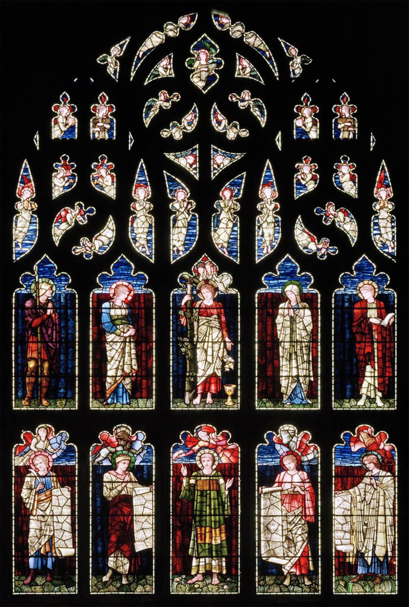 SERENDIPITP Retro Picture Poster Wall Art Pictures Painting Edward Burne jones South Transept by Edward Burne Jones Wall Art Canvas Print for Wall Decor 60x90cm