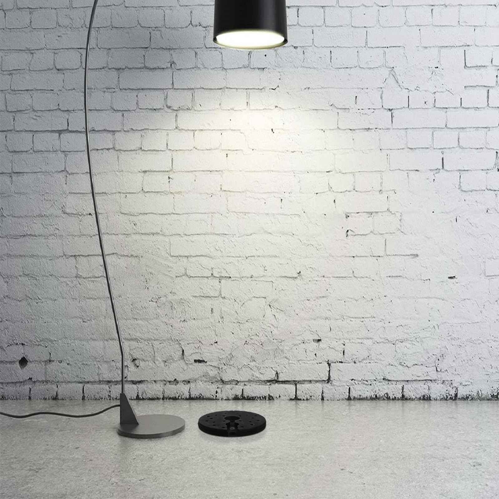 ABOOFAN Pied de Lampe Lesté en Plastique Socle Rond 240x22 Mm Poids Stable pour Lampadaire Base de Table Robuste Accessoire Remplacement pour Lampe de Bureau Support Sécurisé