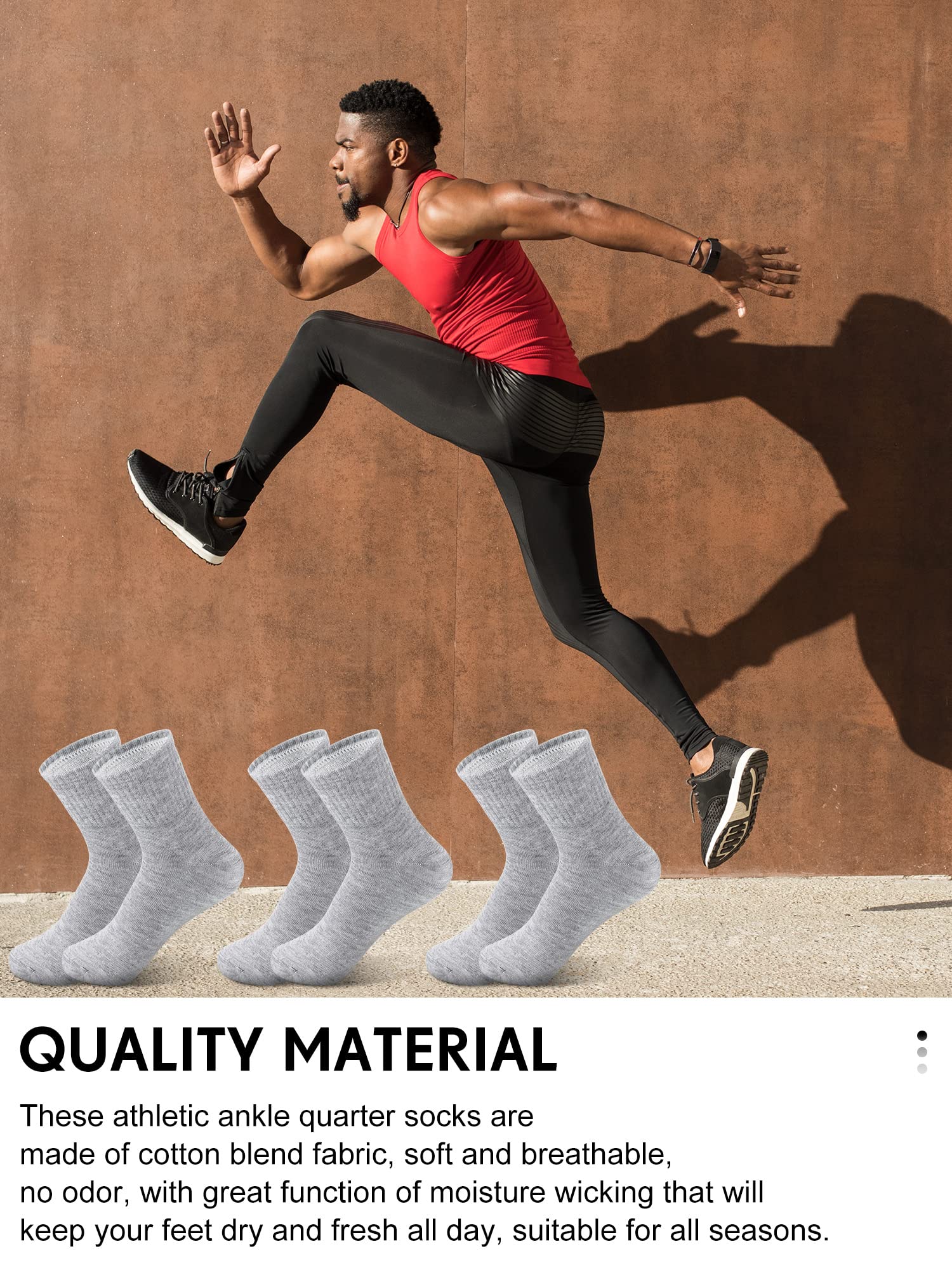 Tarpop Lot de 100 paires de chaussettes de sport décontractées anti-humidité pour homme et femme