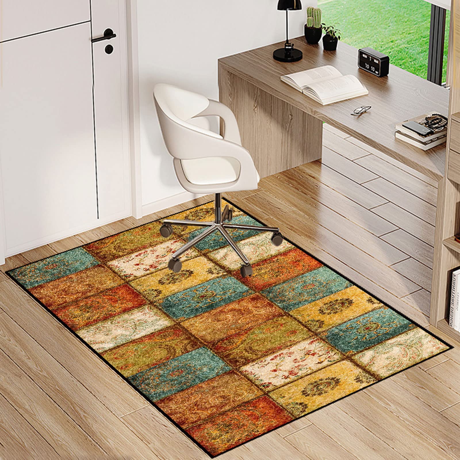 Single tree forest Chair Mat For Carpeted Floor For Office Chair Floor Mat Anti Slip Multi-Purpose Protector Chair Carpet For Home And Office — image 1