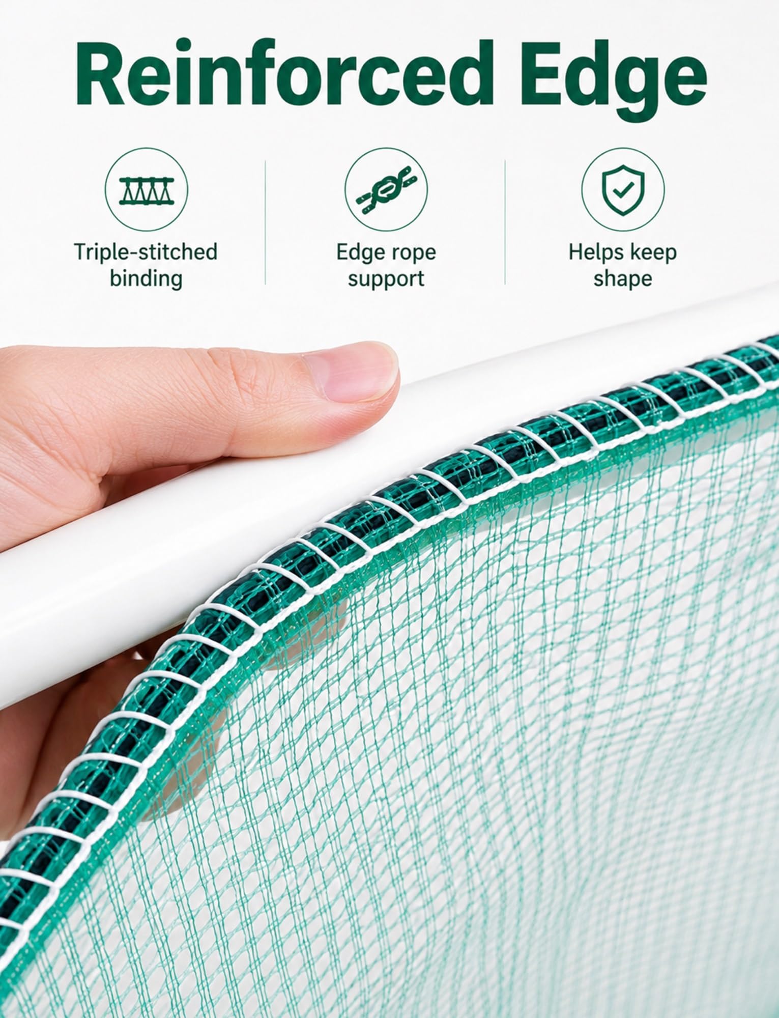 Red Flotante para Peces con Tapa, Malla de 3 mm y Malla Superior de 8 mm | Marco de tubo de PVC for cesta de peces de una o doble piso, flotadores de espuma for estanque