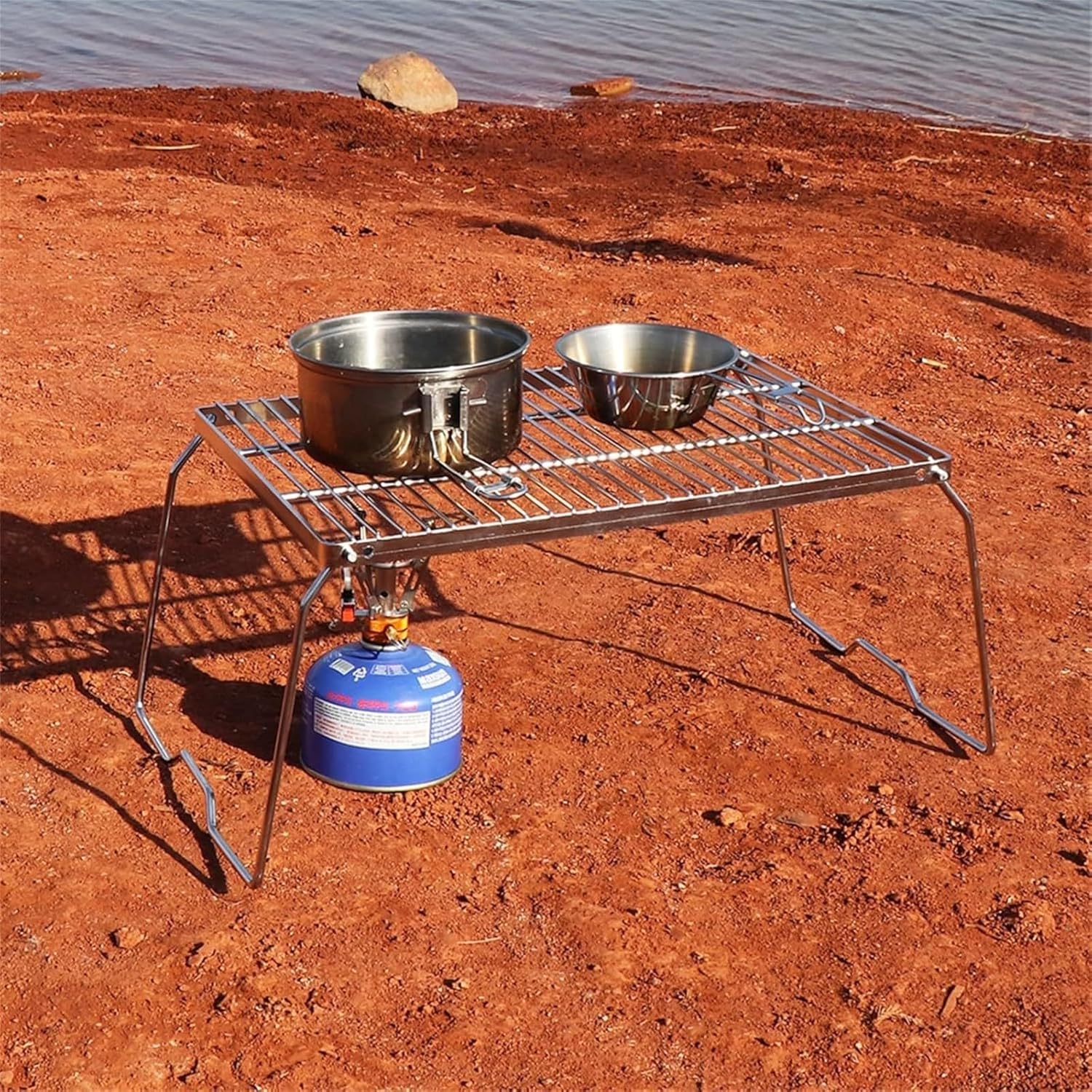 バーベキューグリル 折りたたみ スマート ポータブルBBQコンロ バーベキューグリルバーベキューキャンプストーブ折りたたみ屋外キャンプバーベキューメッシュボード軽量ミニ炭スチールメッシュボウルホルダ