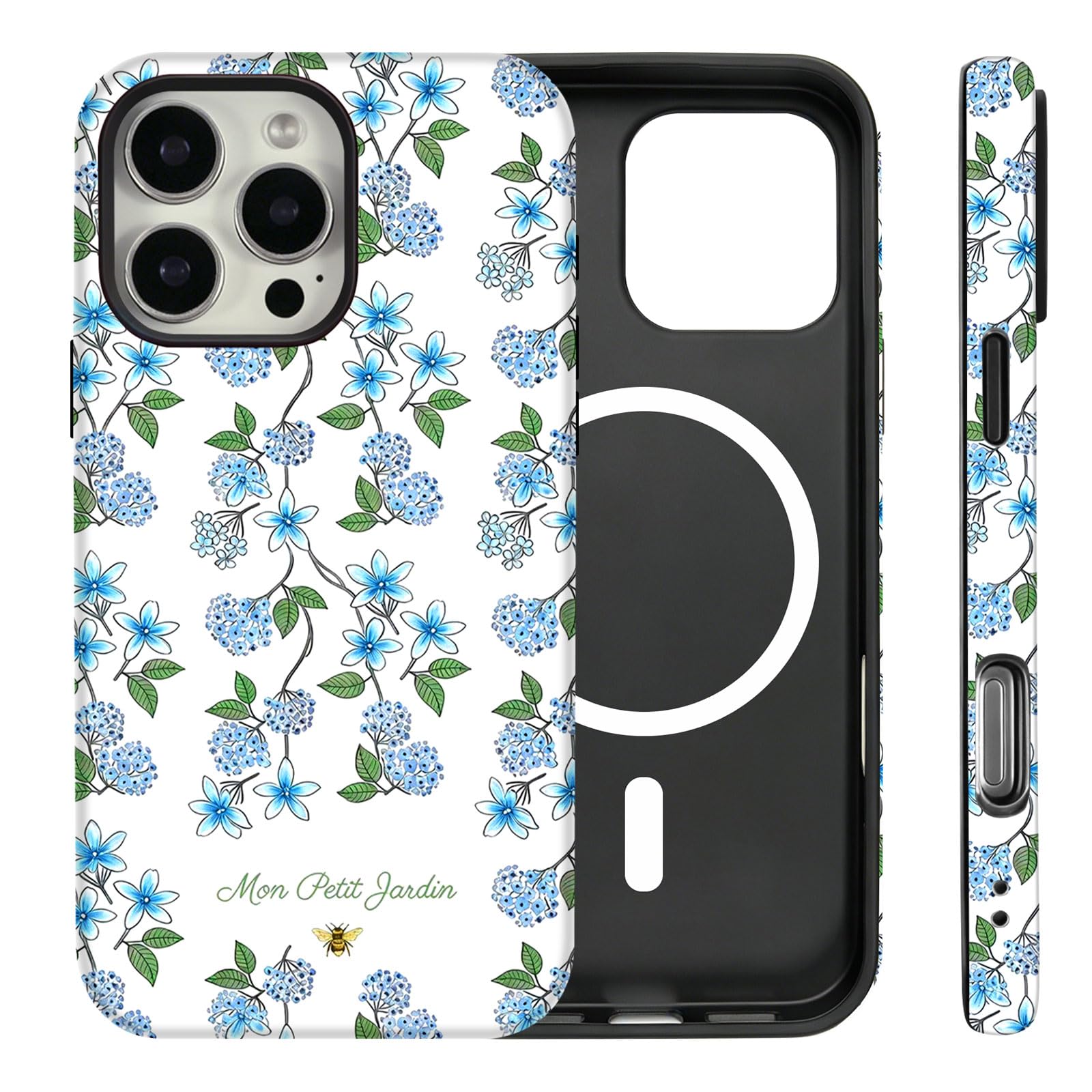 Coque iPhone 14 Pro Max fleurie et magnétique en TPU mat antichoc - 8