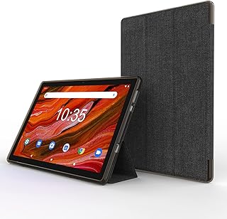 Android Tablet with case 8 inch, Android 11 Tablet, 2GB RAM 32GB ROM, Quad-Core Processor, Dual Camera, WiFi, BT, 128GB Expand, GMS Certified（with Leather case）