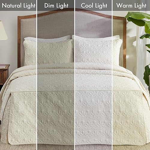 Miniatura 7 de Cubrecama ajustable Madison Park de diseño clásico tradicional para todas las estaciones, ligero, juego de ropa de cama, fundas a juego, Queen (60 x