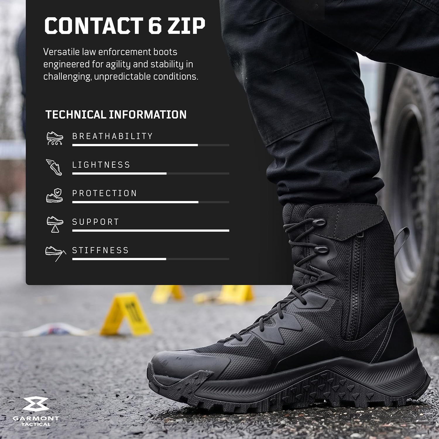 GARMONT TACTICAL Contact 6 Zip Polyester Duty Boots