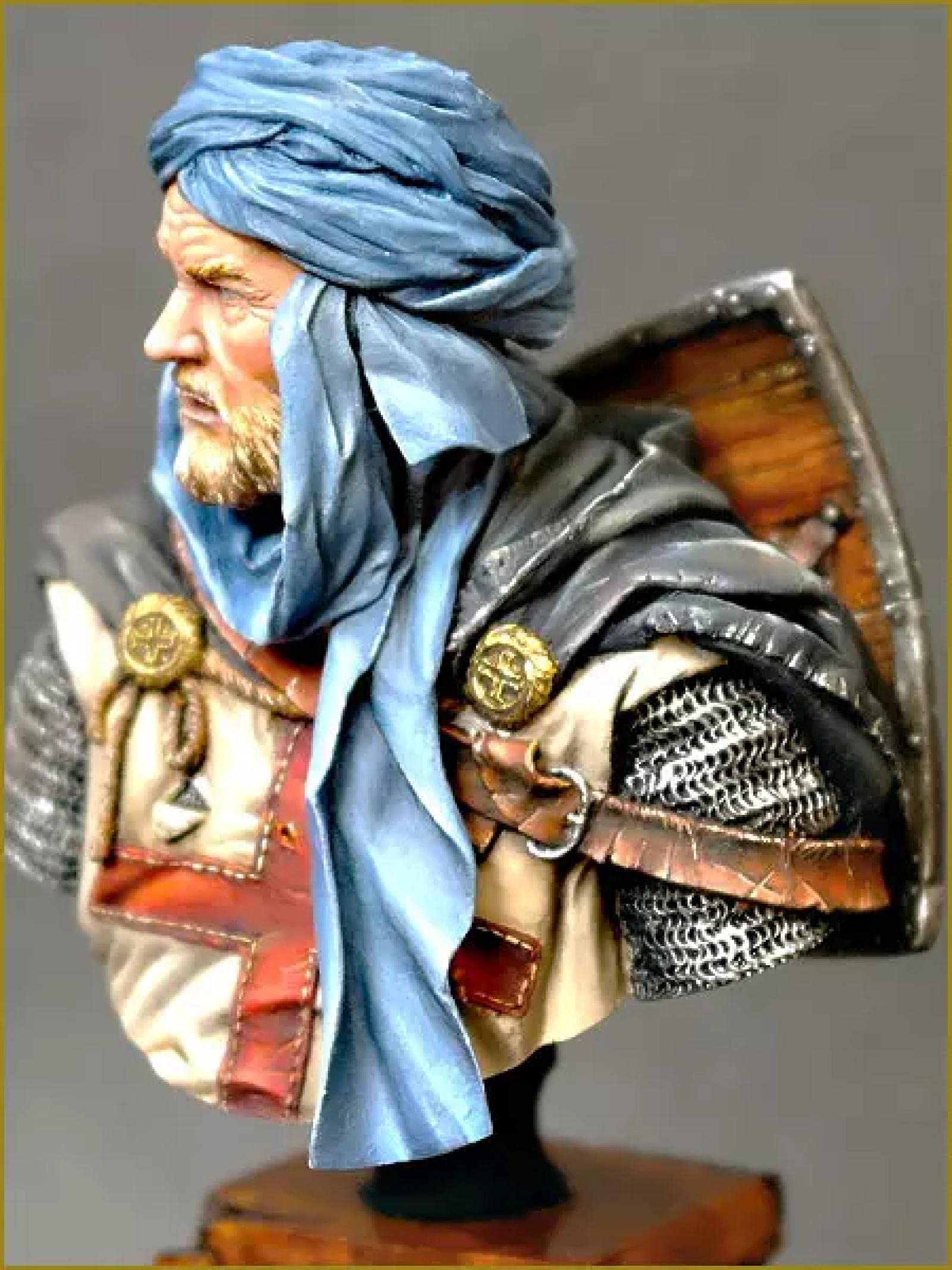 Risjc 1/10 Buste de Figurine en résine Ancien modèle de Paladin de Guerre Blanc // N73309