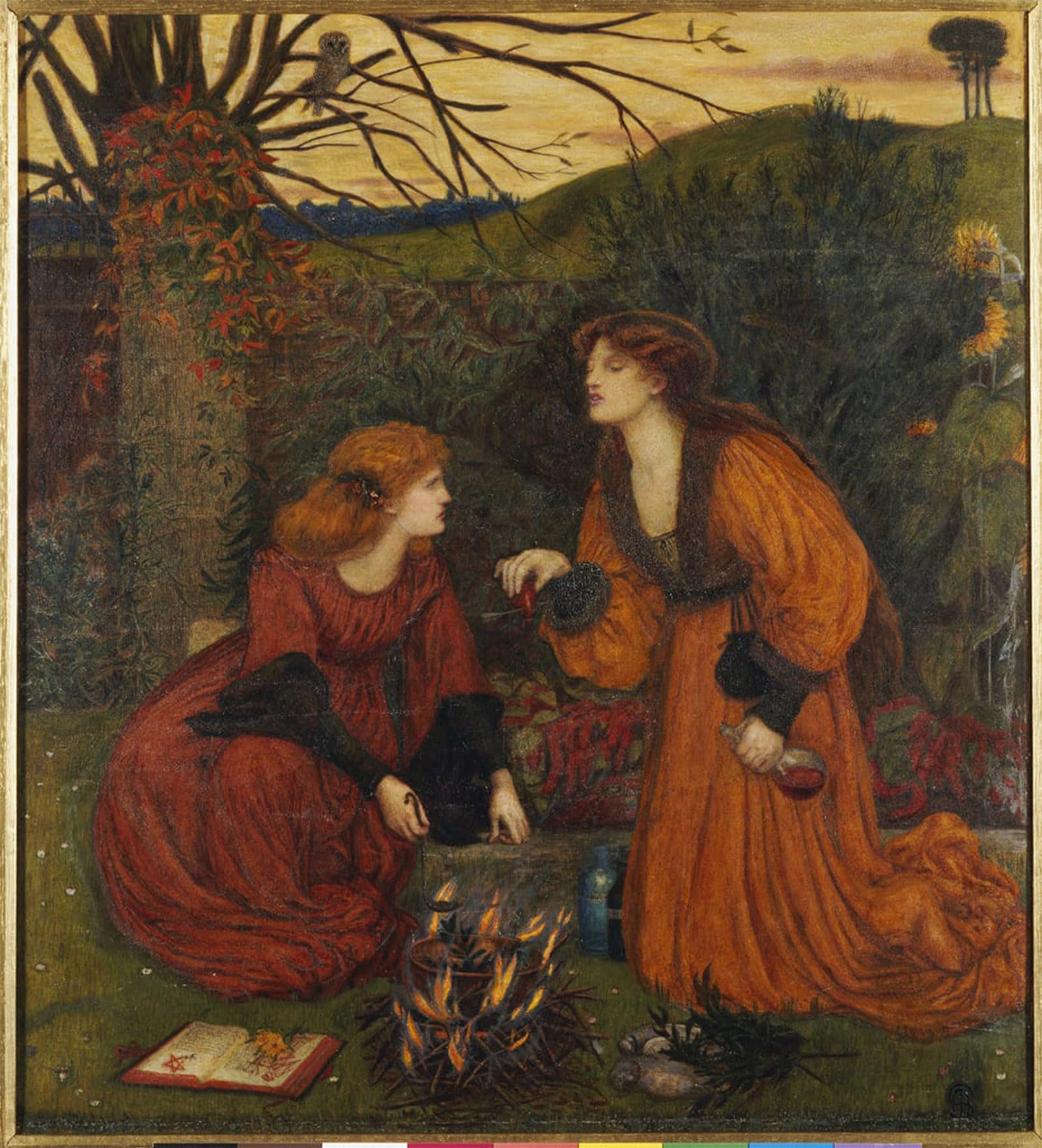 SERENDIPITP Abstract Painting Mural Print Picture Wall Decor Painting Pharmakeutria by Marie Spartali Stillman Vintage Wall Artwork for Home Decor 60x90cm