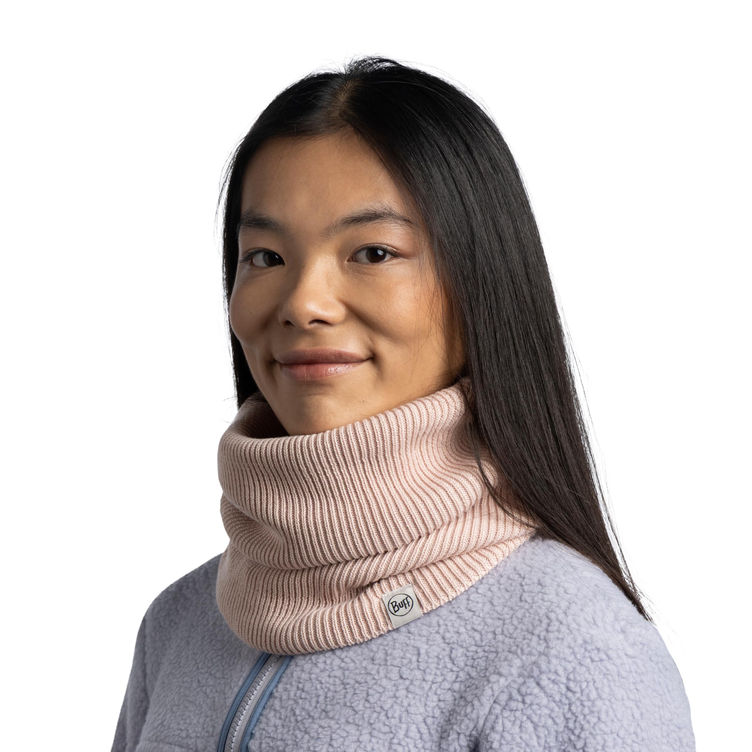 Buff| Braga de cuello Knitted & Fleece Frio Extremo, Practico, Versatil, Moda, Aislamiento termico, Comodo Hombre Mujer Talla única Naranja