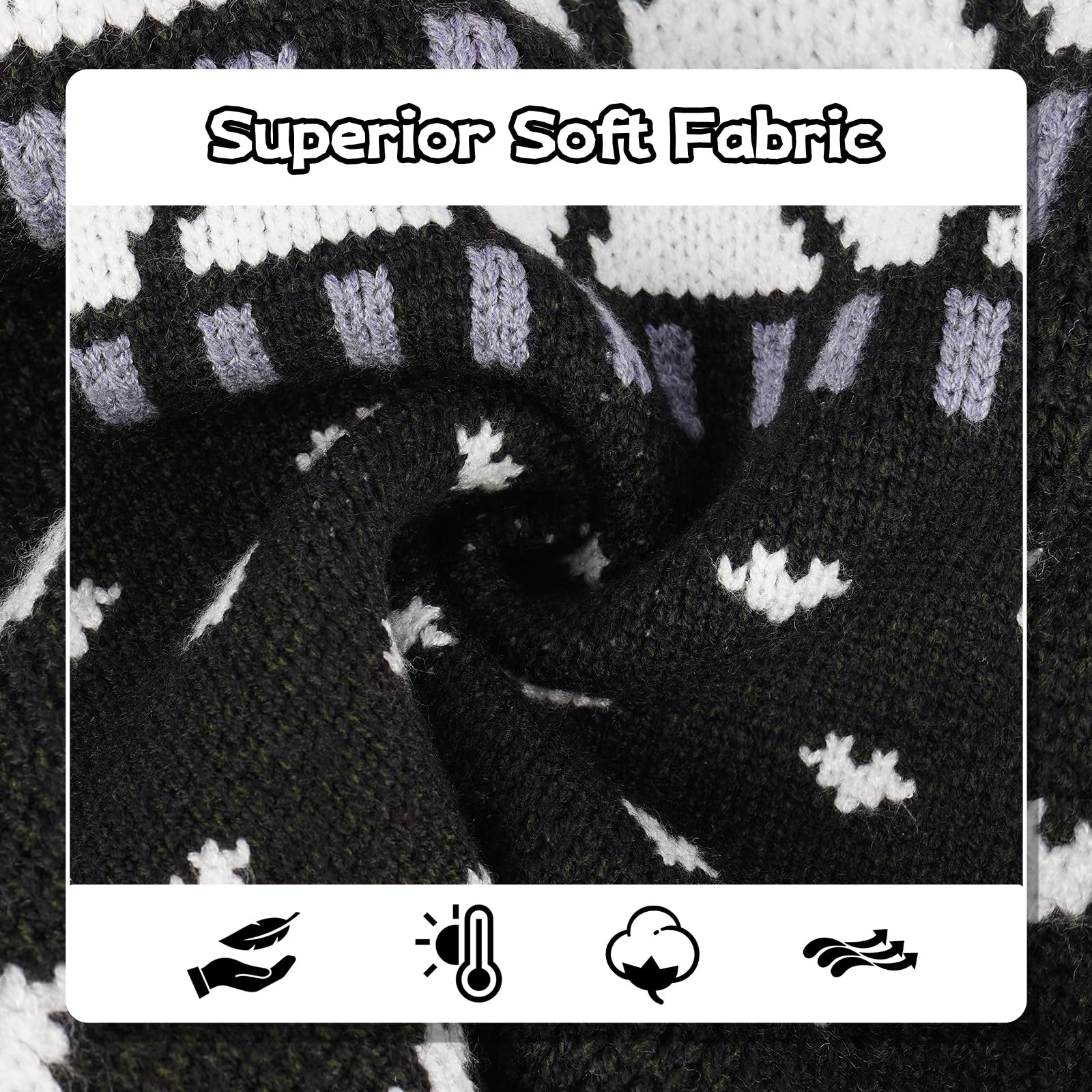 Pull à col roulé pour chien mignon avec motif teckel - Pull en polaire douce à col roulé pour petits chiens - Cadeau d'automne et d'hiver - Noir - Taille XL
