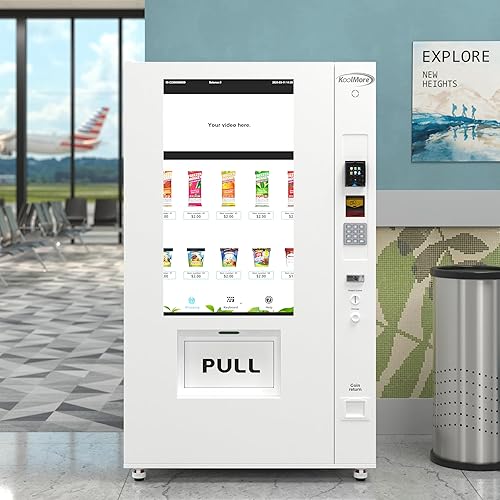 Miniatura 4 de KoolMore KM-VMFWT-36BR Máquina expendedora de helados comercial de 45 pulgadas, amplia pantalla táctil de 49 pulgadas, aceptador de facturas