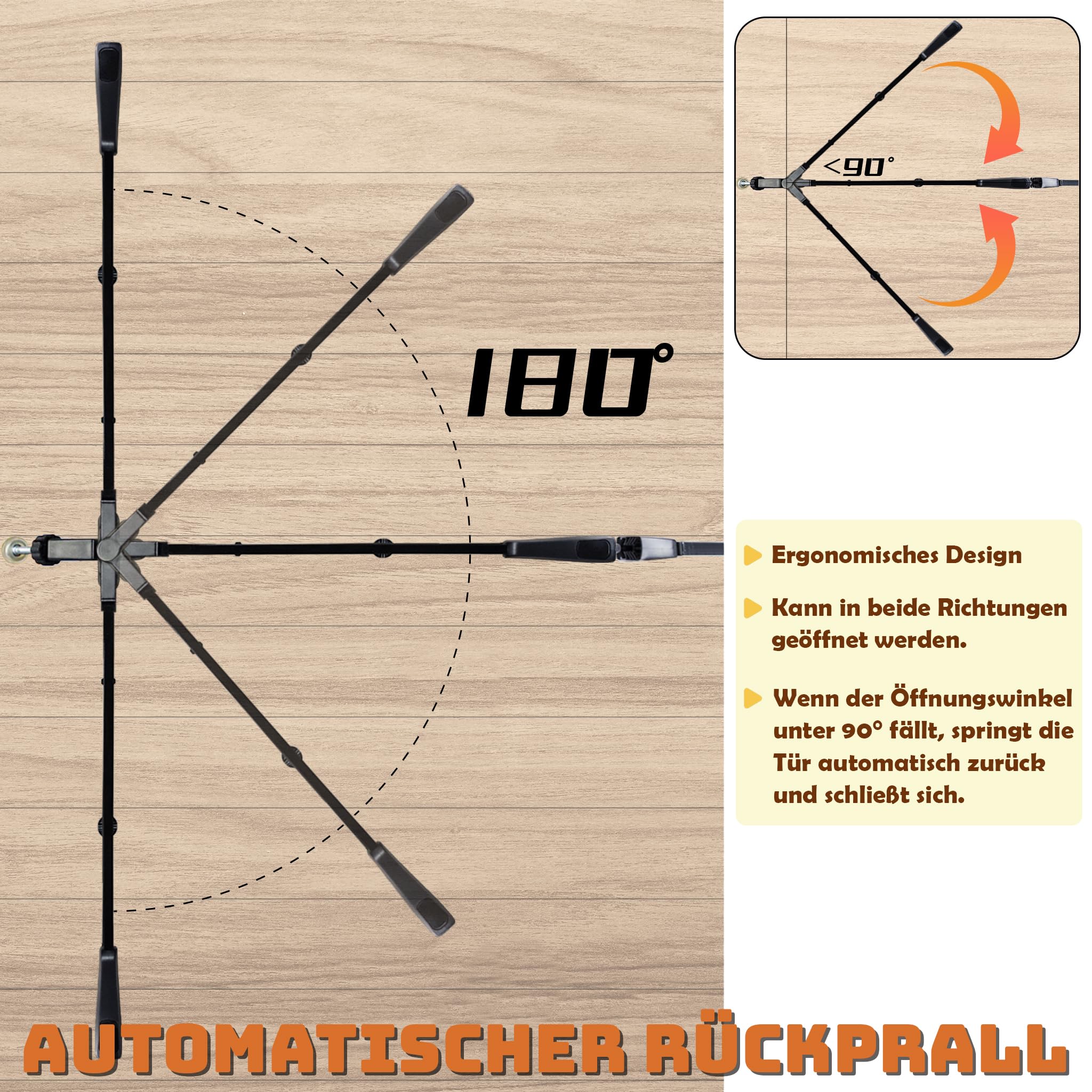 Froadp Türschutzgitter Baby Treppengitter 75-85cm Kindergitter ohne Bohren Türgitter mit Tür für Hunde und Katzen Beidseitig Schwenkbar Absperrgitter Automatisch Haustier Gittertür, Schwarz