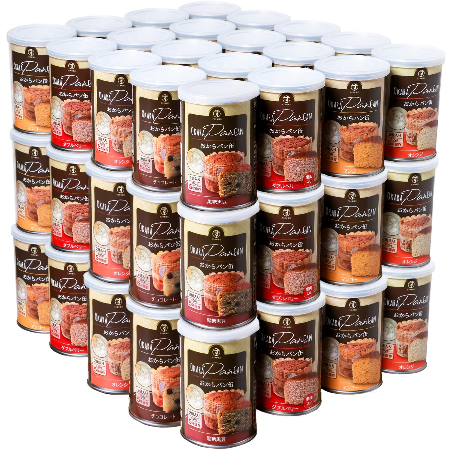 おからパン缶 (非常食/保存食/防災) 5年 備蓄用保存 5味 20缶入 国産 Amazon | すこやか商店 おからパン缶 非常食 保存食 防災 食品最長5年