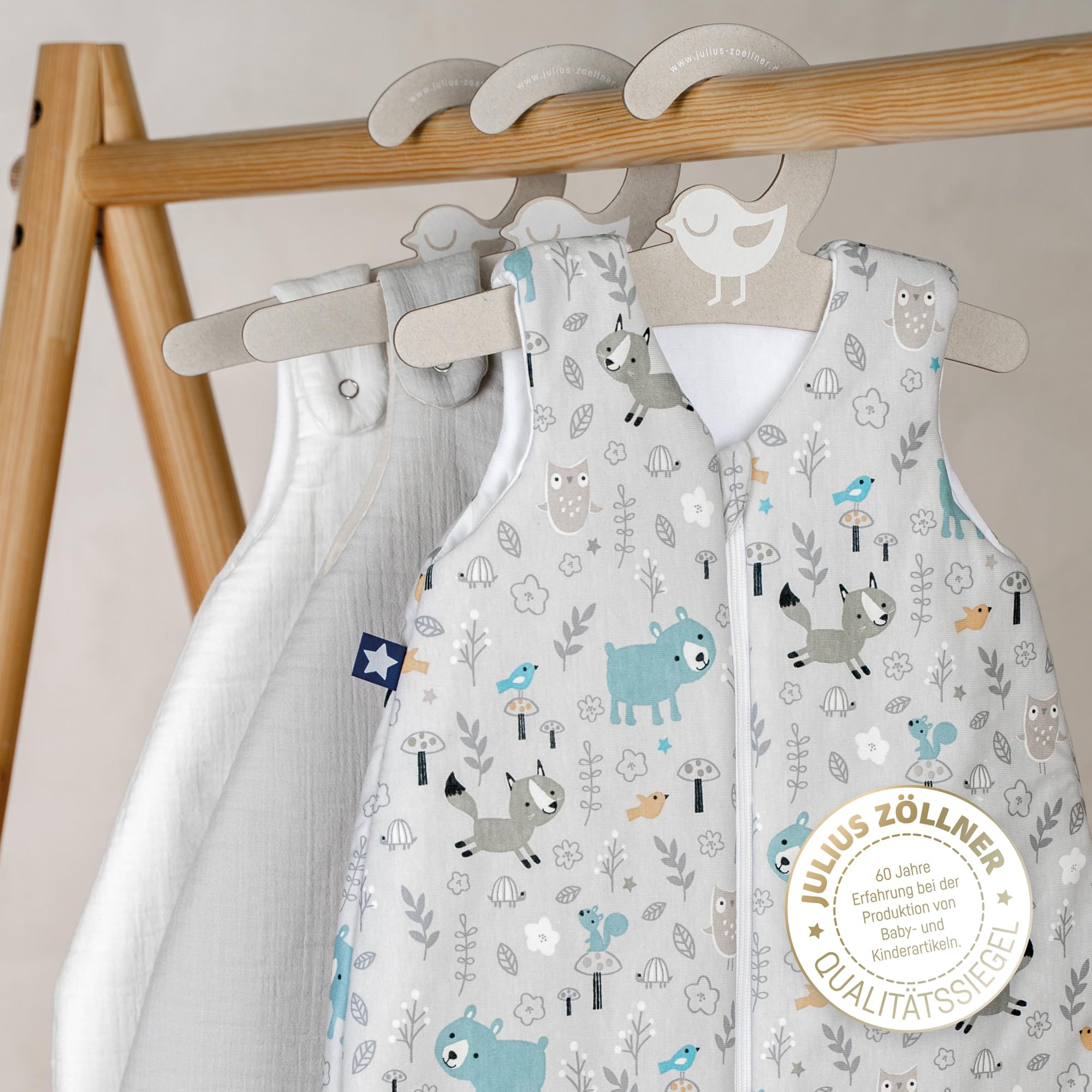 Julius Zöllner Julius Zöllner Baby Sommerschlafsack Aus 100prozent Jersey Baumwolle 0,5 Tog Sacco a pelo per tutto l'anno Unisex - Bimbi 0-24 (Pacco da 1)
