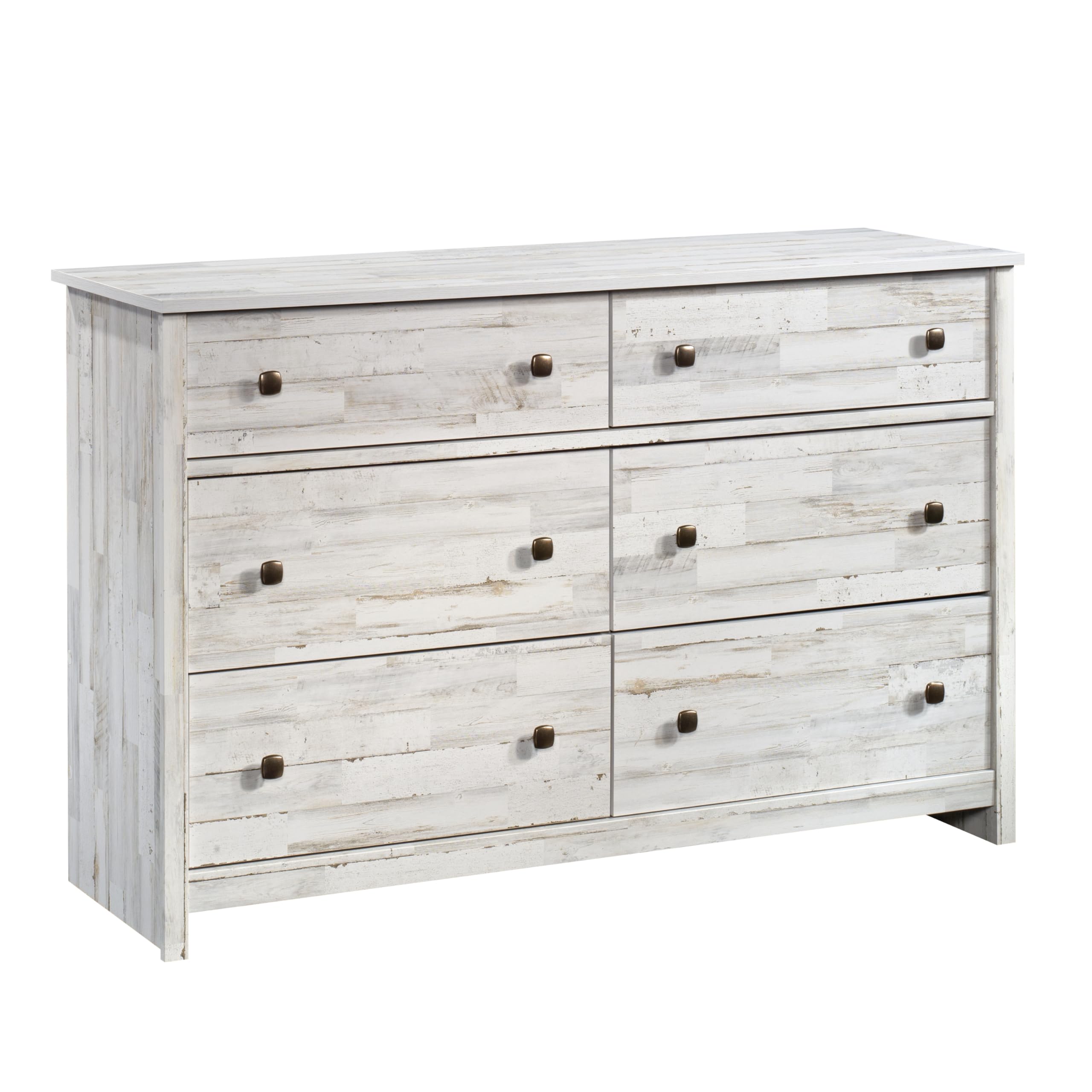 Sauder River Ranch Dresser, White Plank Finish