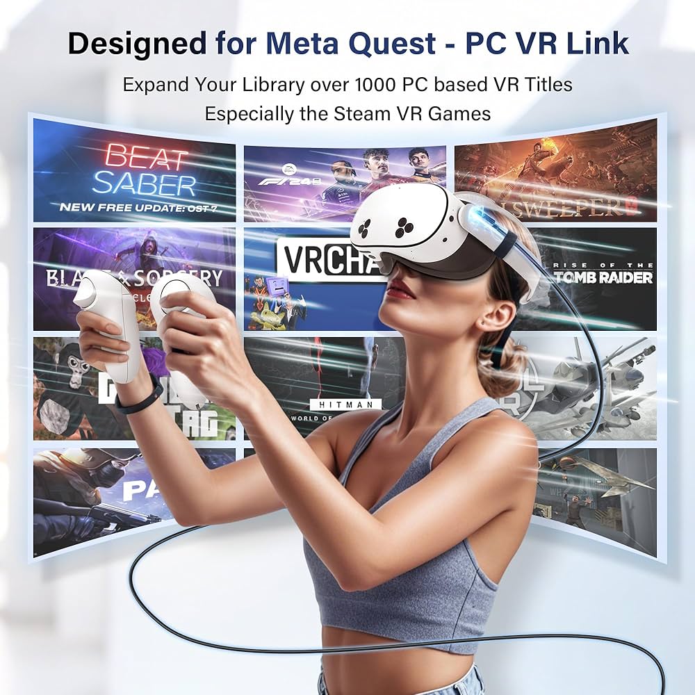 メタクエスト3＋Linkケーブル Amazon.co.jp: Meta Quest Linkケーブル|Meta Quest 3/3S/2/Pro