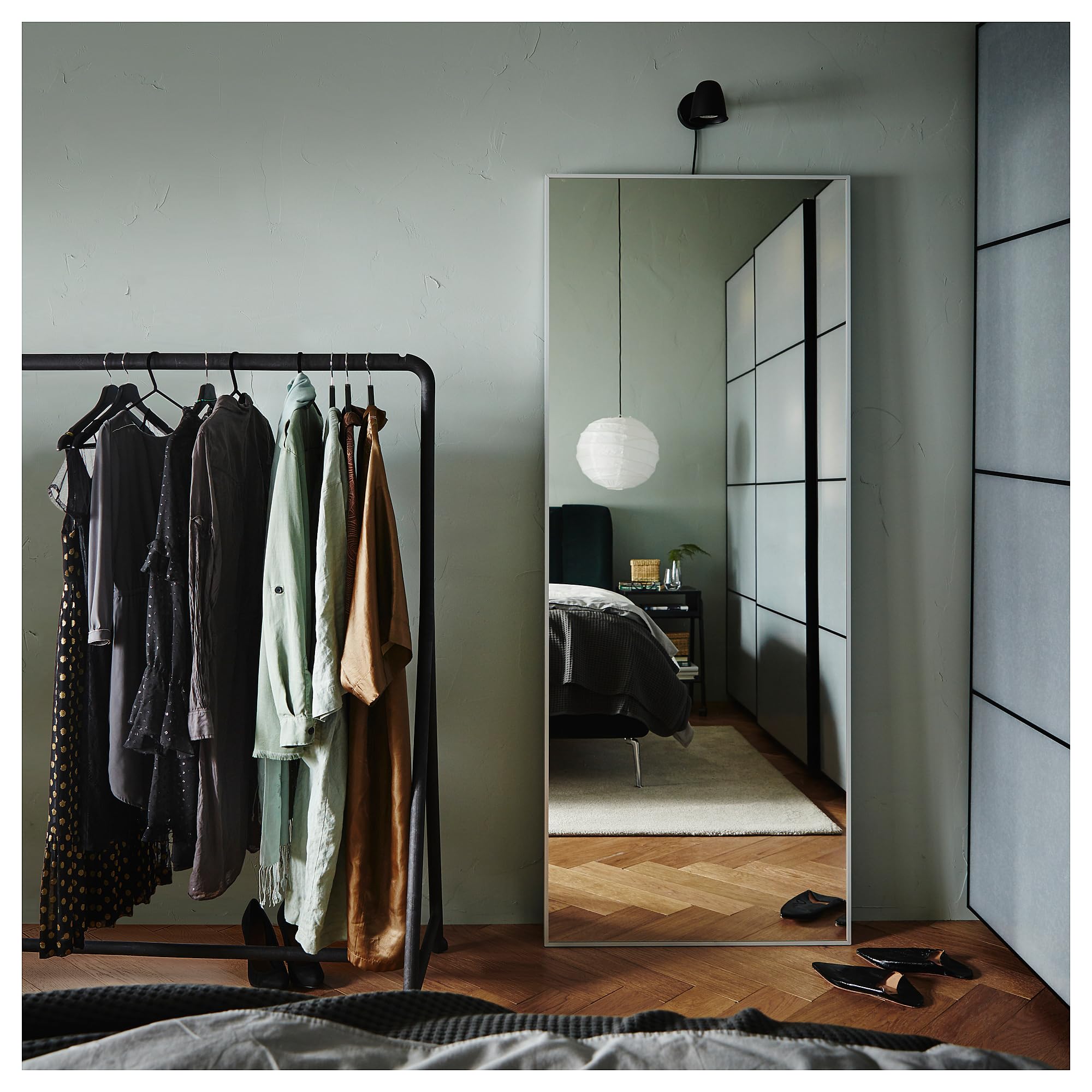 HOVET ホーヴェットミラー 78x196cm IKEA 姿見 全身鏡 IKEA HOVET Mirror, 78x196cm, Aluminium : Amazon.nl: Home & Kitchen