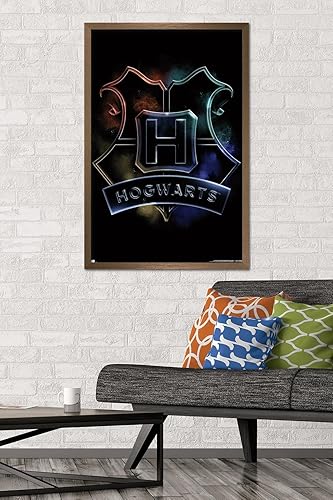 Vista 51 de Trends International Harry Potter - Póster mágico de pared con escudo de Hogwarts, 14.725 x 22.375 pulgadas, versión premium sin marco