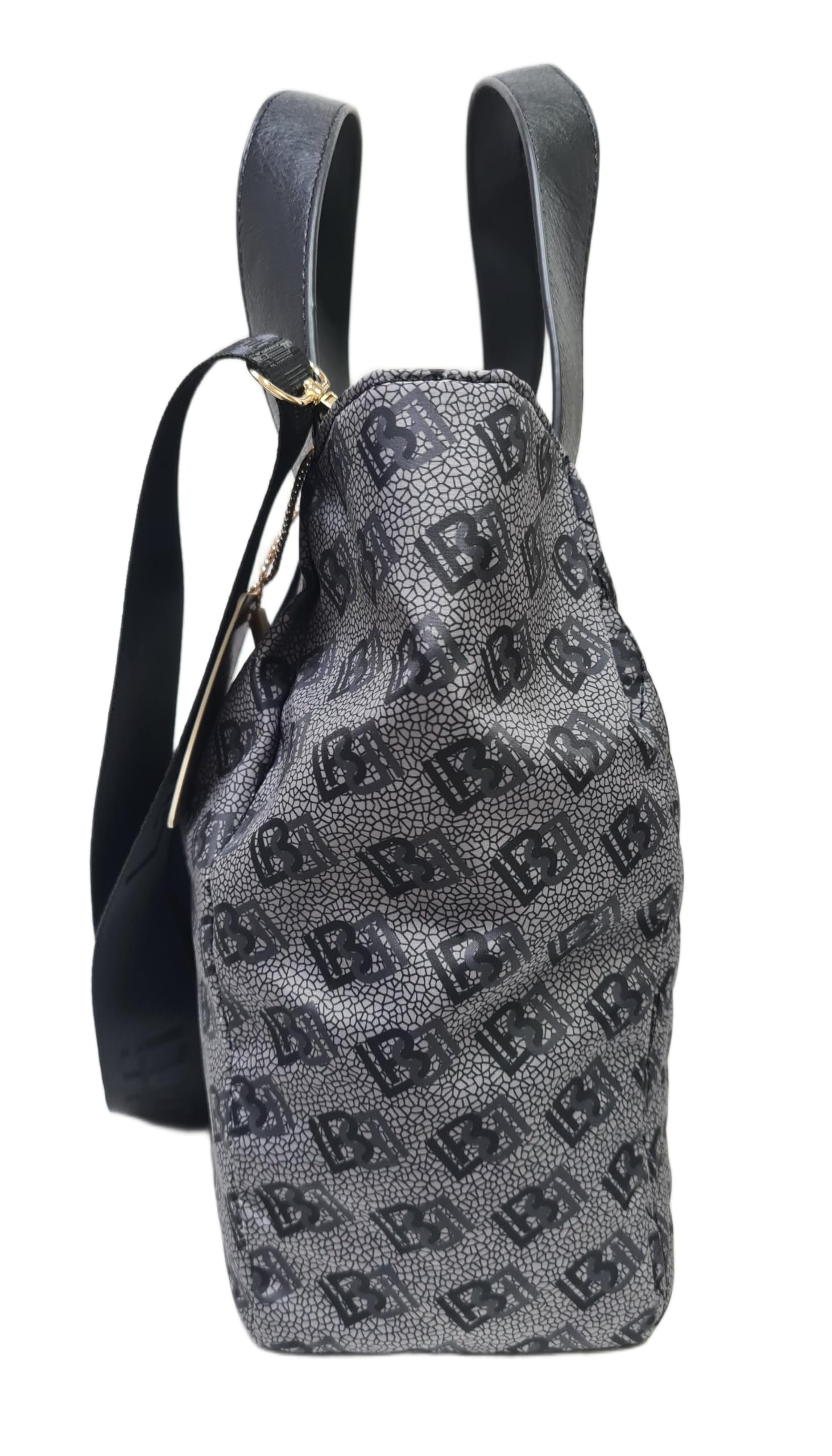 Laura Biagiotti Borsa Donna Linea Iselin, Nylon Trapuntato Impermeabile con Logo LB, Manici in Pelle Sintetica, Tracolla Regolabile Rimovibile, Dimensioni 31x12x24 cm, ART.LB25W-105-4