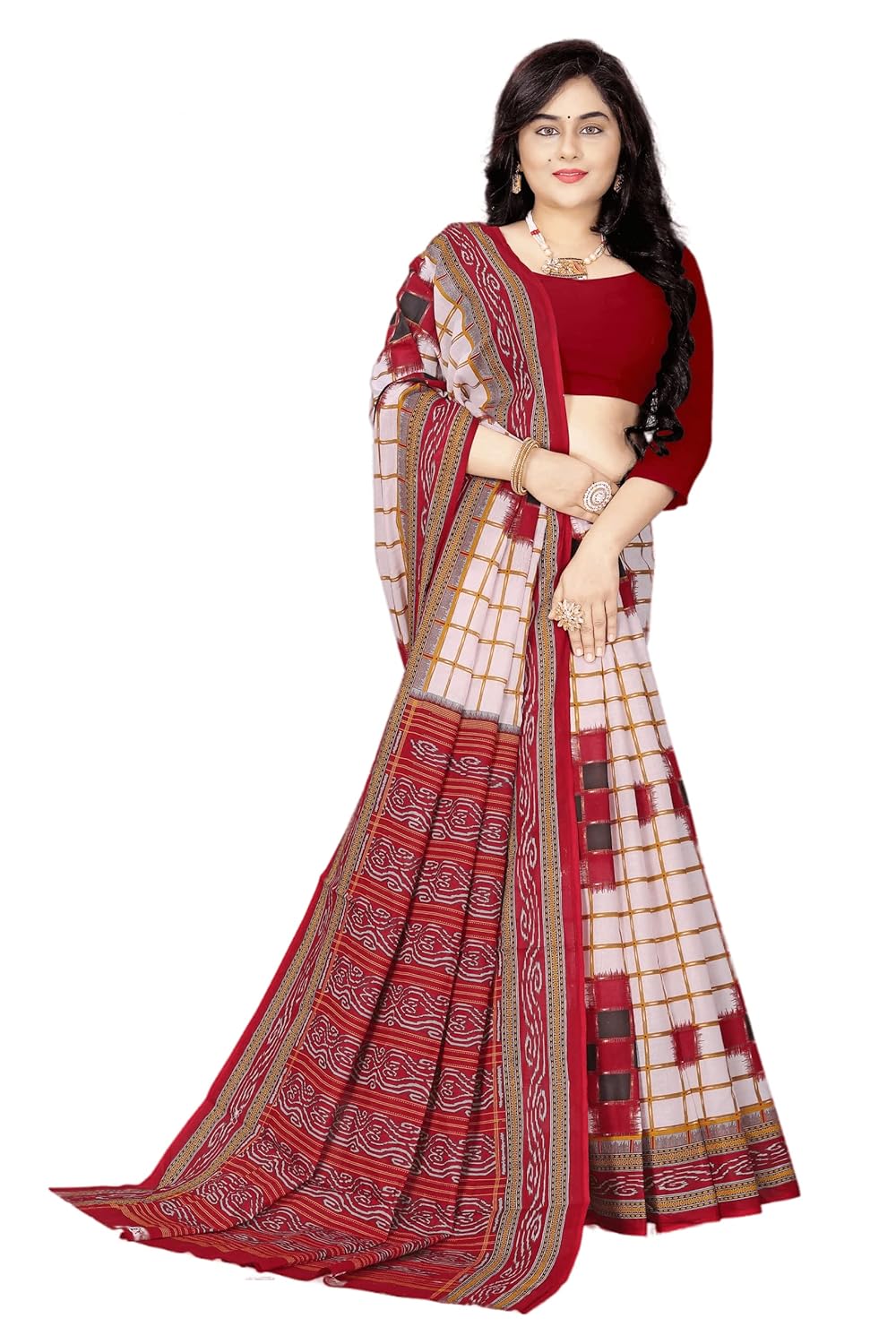 Sambalpuri Cotton Saree Handloom ikkat bomkai pasapali pata design ...