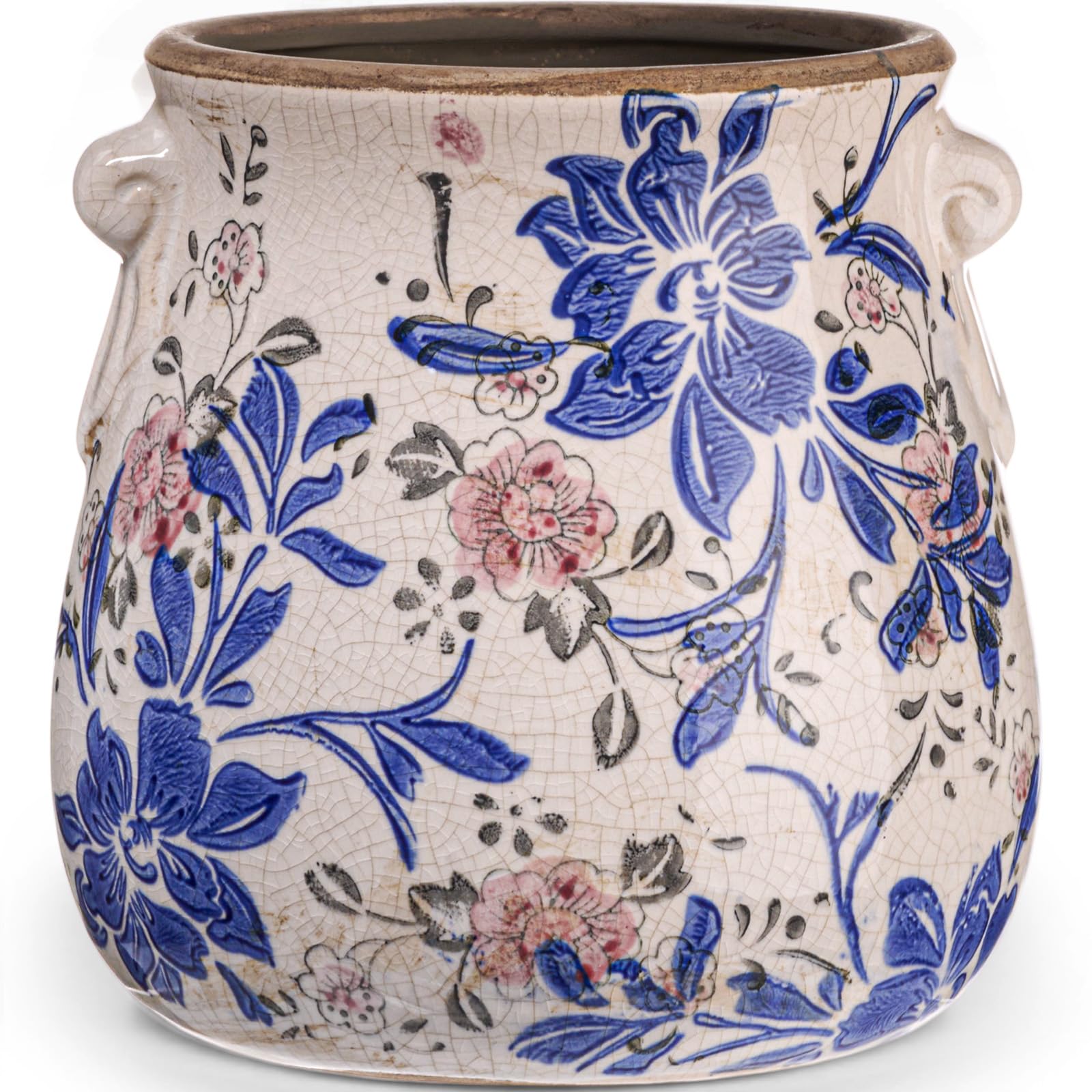 Amazon.com: Ninehaoou Ceramic Scroll Planter 6.5 Inch Chinoiserie