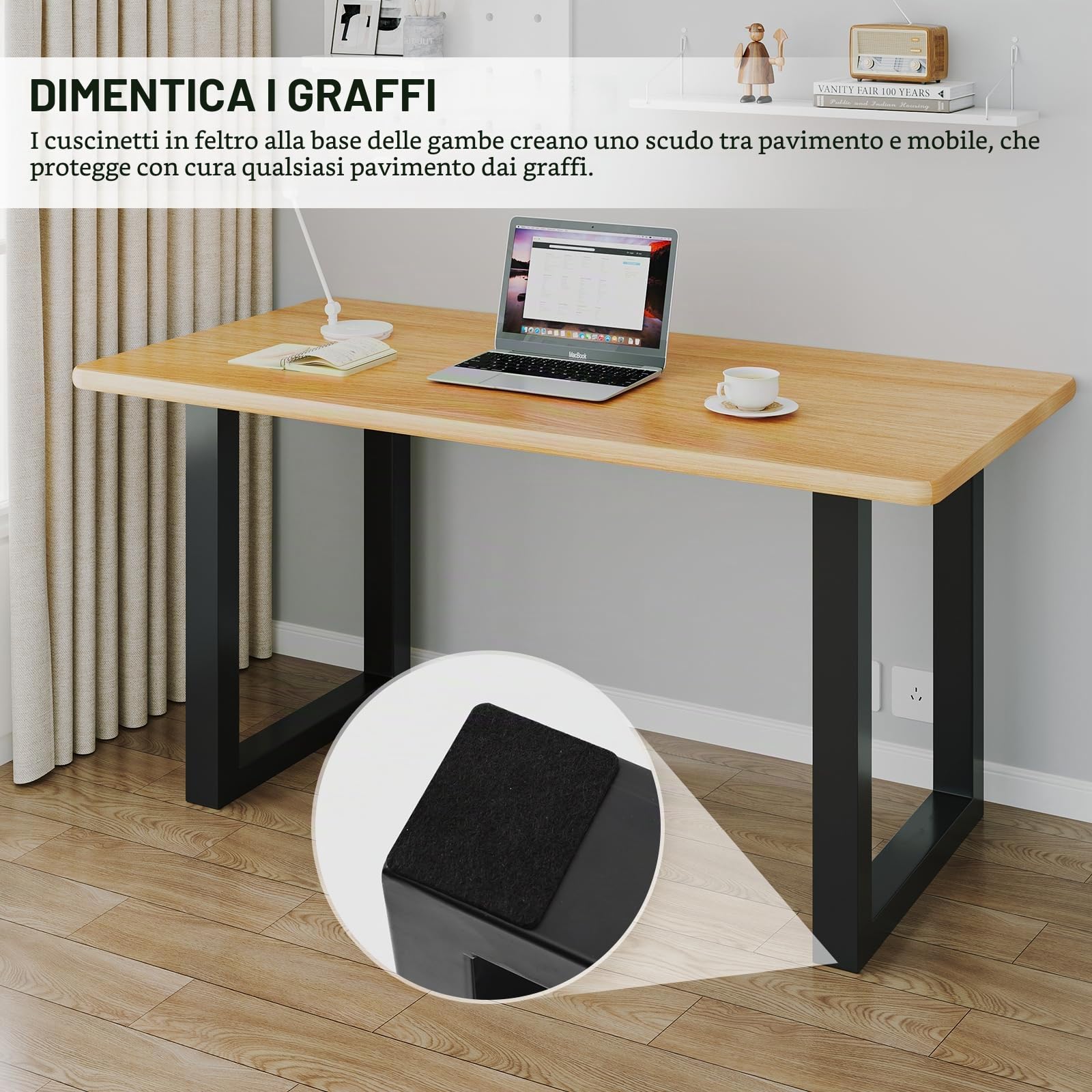 Gambe da Tavolo, 2 Pezzi Struttura Tavolo, Strutture Quadrate Stile Industriale DIY per Tavoli da Caffè, Tavoli Soggiorno, Mobili, Gambe in Metallo per Piano di Lavoro, Quadrato L80 cm X H71 cm