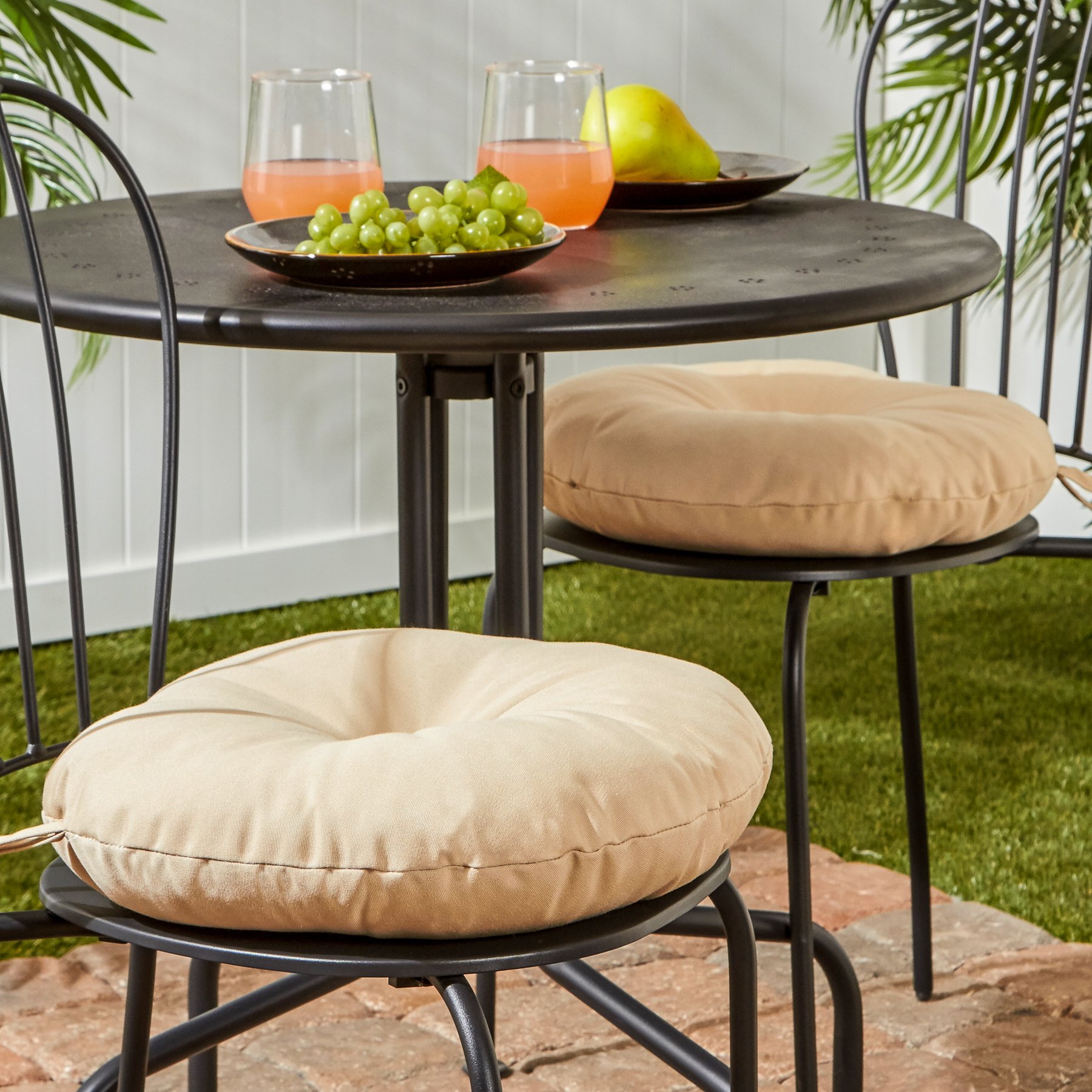 Greendale Home Fashions AZ5816S2-STONE Sanddollar Lot de 2 Coussins pour Chaise de Bistro 38,1 cm