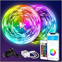 DAYBETTER 130ft RGB LED Strip Lights for Bedroom - App/Remote Control, Music Sync, Timer, 24V Power Supply