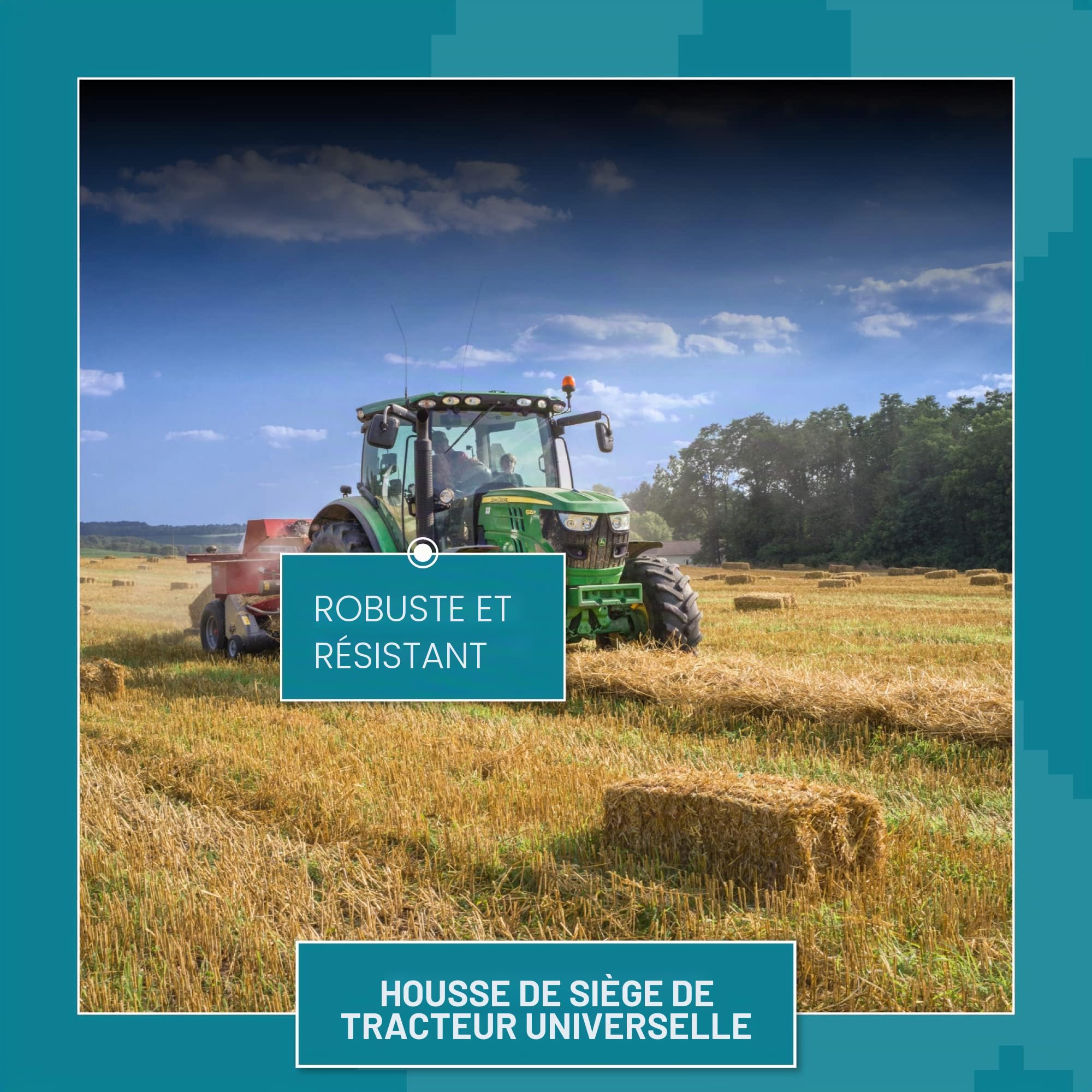 Town and Country Housse de siège Standard pour Tracteur Noir